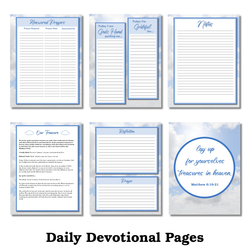 Treasures in Heaven Collection - Christian Money Devotional, Budget Planner & Bible Verse Cards