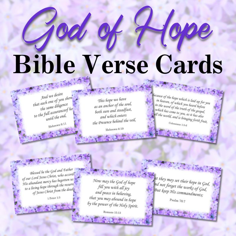 God of Hope Printable Bible Verse Cards