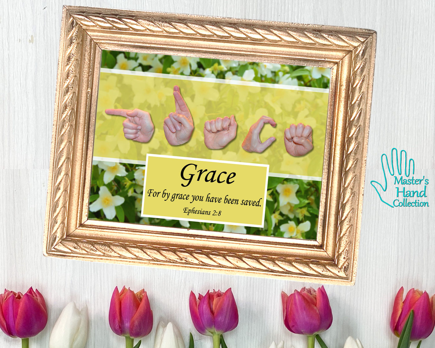 By Grace Printable Bible Verse Wall Art