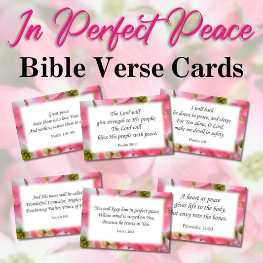 In Perfect Peace Printable Bible Verse Cards
