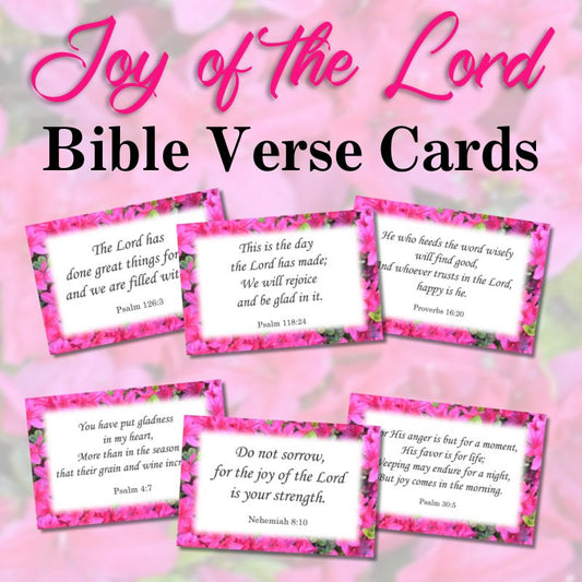 Joy of the Lord Printable Bible Verse Cards