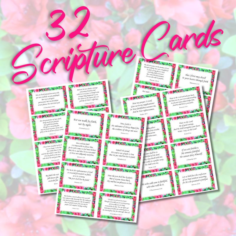 Live By Faith Printable Bible Verse Cards