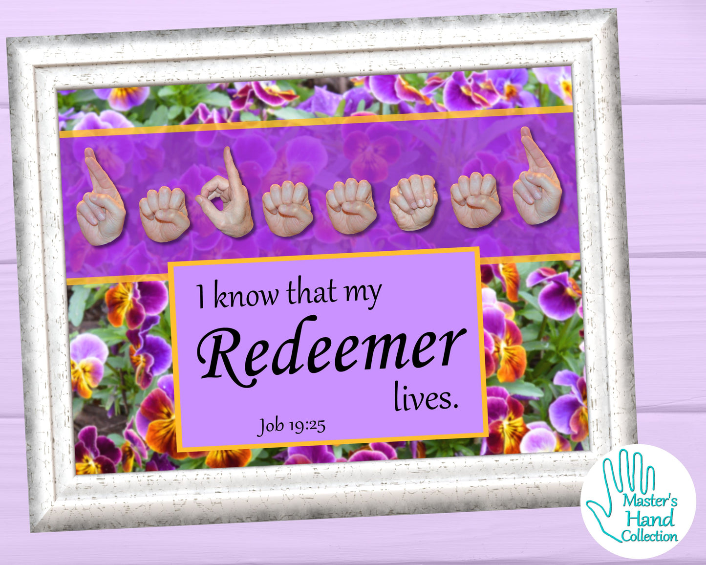 My Redeemer Lives Printable Bible Verse Wall Art