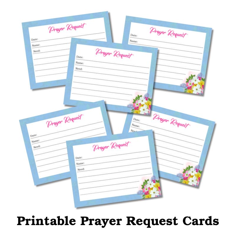 Printable Prayer Request Cards