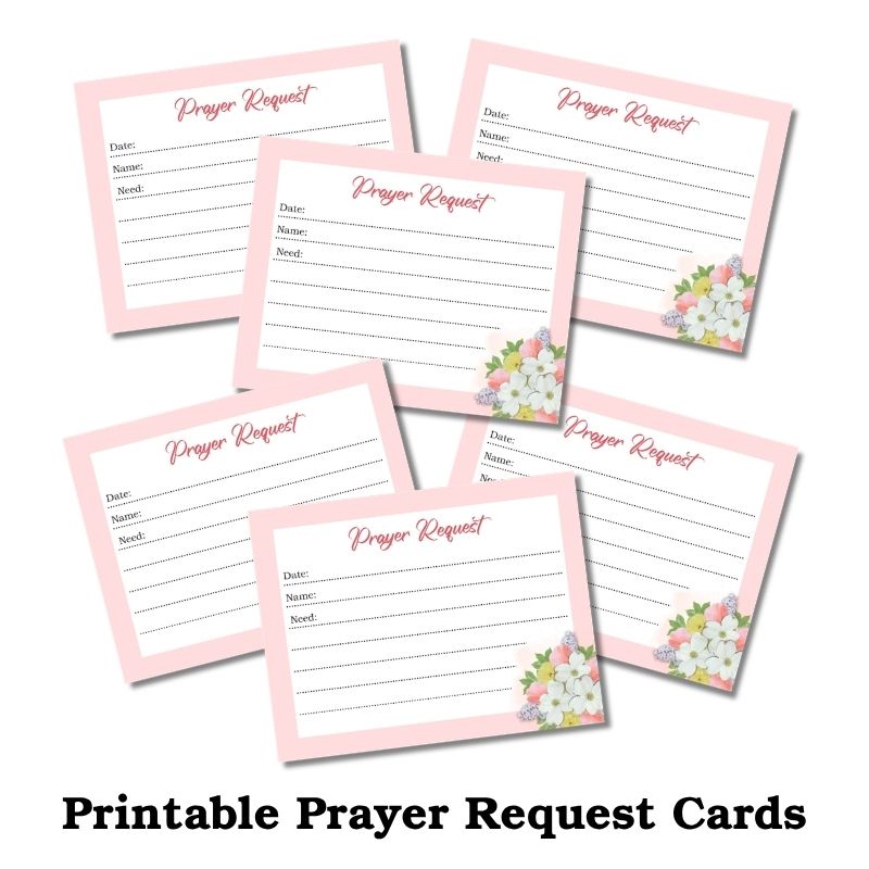 Printable prayer cards for anxiety and stress