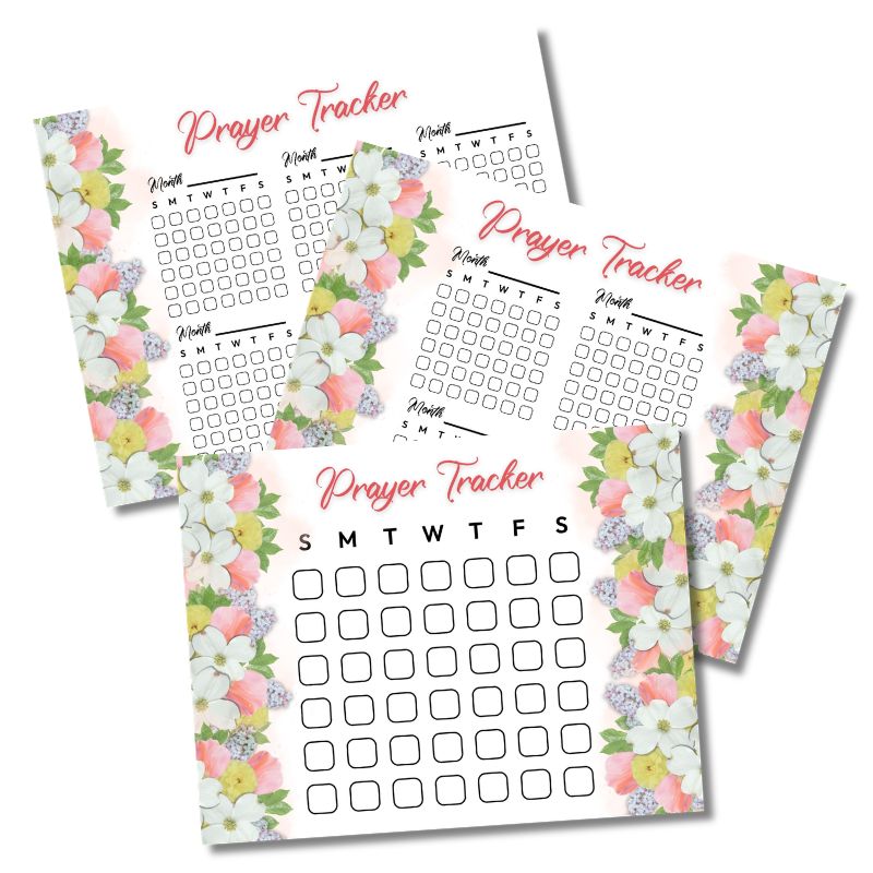 Printable prayer tracker